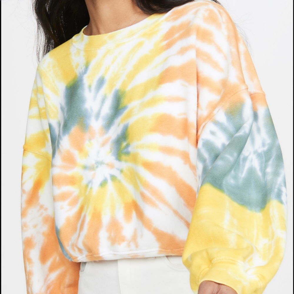 AGOLDE balloon sleeve tie dye sweatshirt